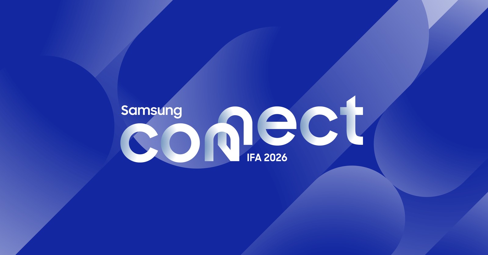 Mavi zeminde Samsung Connect IFA 2026 etkinlik logosu yer alıyor.