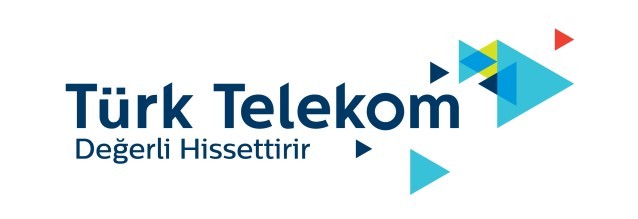 Türk Telekom yazısı ve geometrik marka amblemi