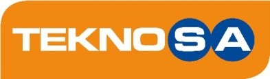 Turuncu zeminli Teknosa kelime logosu