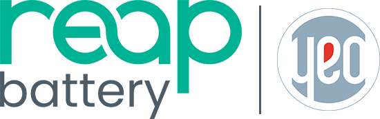 Reap battery ve YEO marka amblemleri