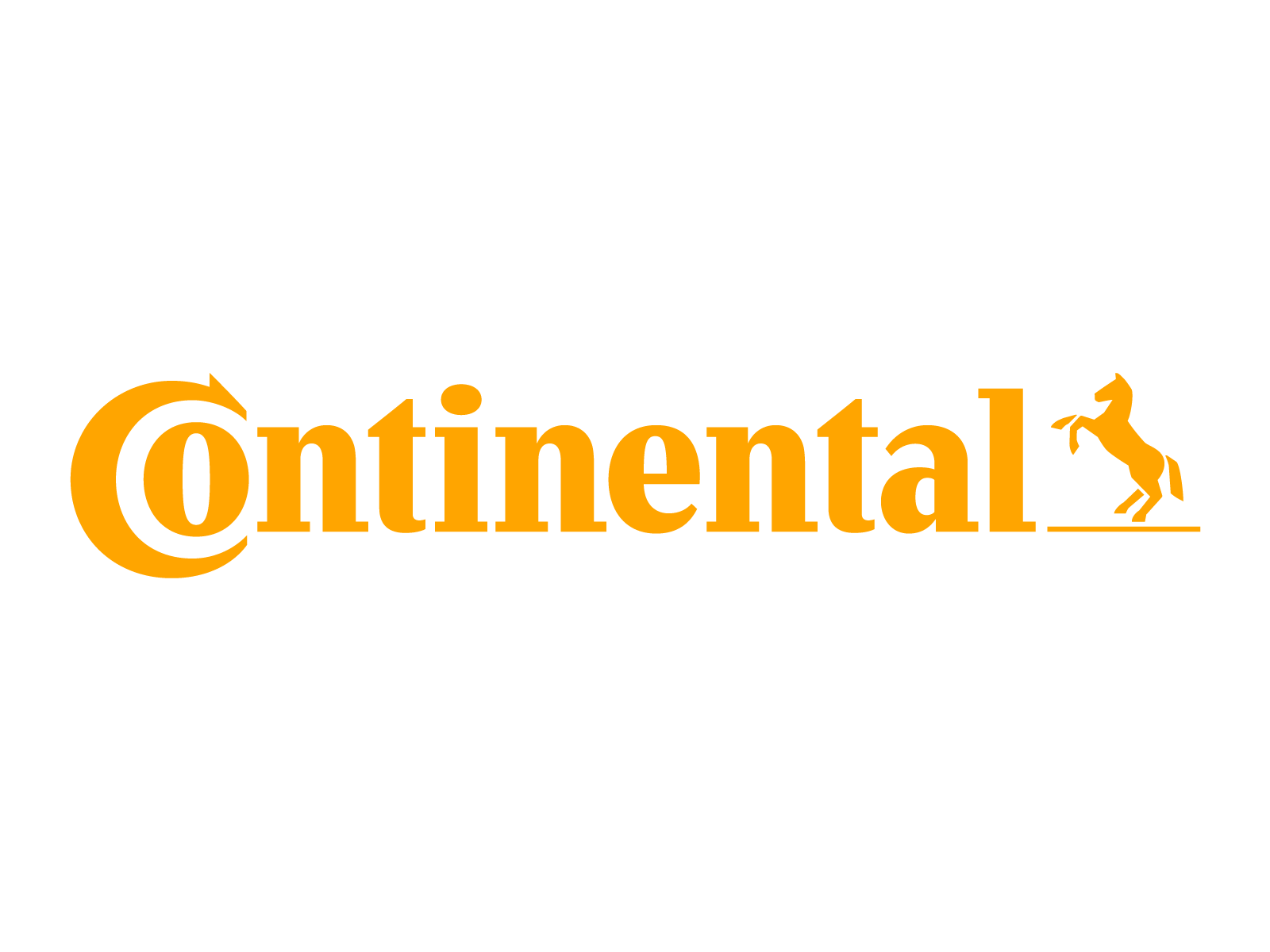 Açık zeminde sarı Continental yazısı ve at amblemi görülüyor.